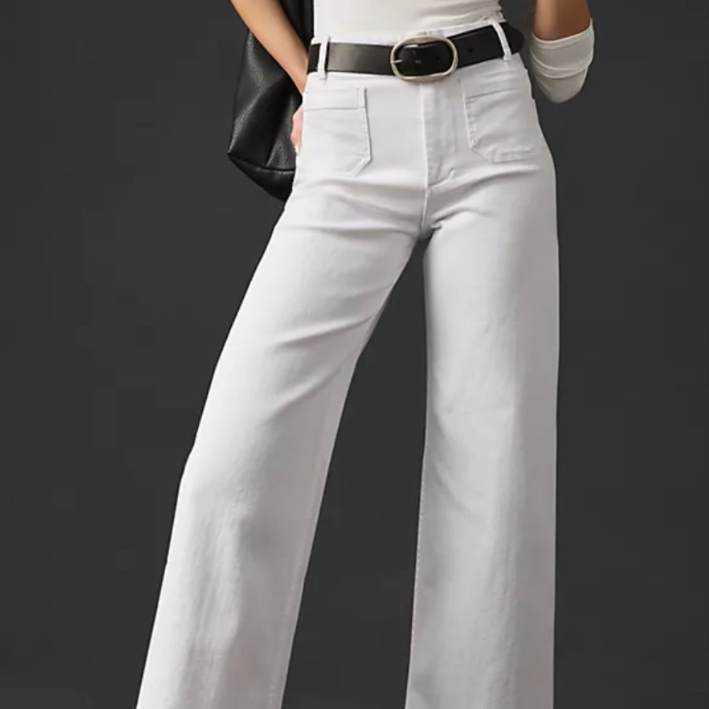 The Denim Colette Cropped Wide-Leg Jeans 26T